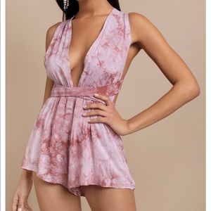 Tobi Tie Dying Over You Mauve Romper